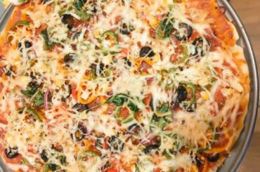 Veggie Paradise Pizza - Domino's Style | Perfect Italian Veg Cheese Pizza recipe|home veg Pizza