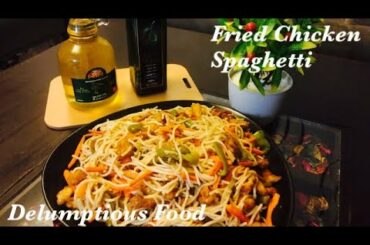 Fried Chicken Spaghetti Recipe (very tasty spaghetti recipe) Italian Spaghetti