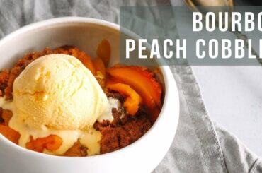 Bourbon Peach Cobbler | Easy Recipe from Scratch | ASMR Cooking