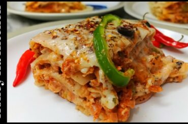 Chicken Lasagna Direct In KarahiWok | No Oven Lasagna Recipe| Italian Lasagna | By Honey Ka Kitchen
