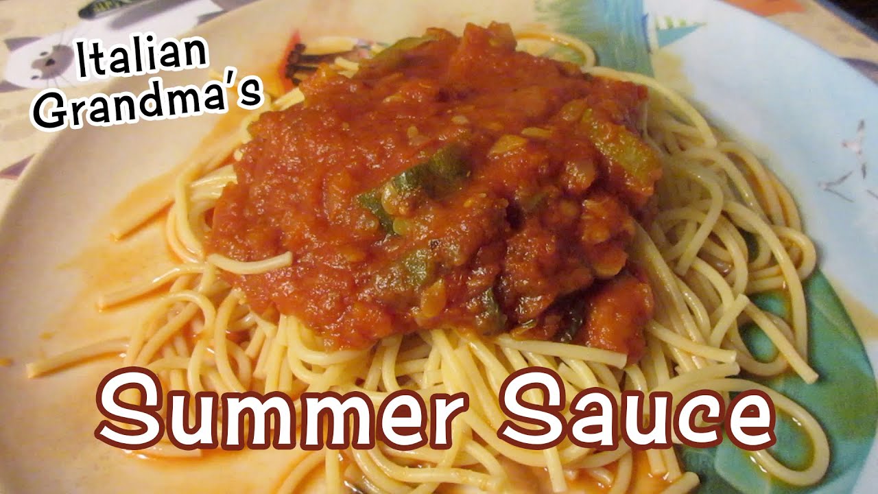 Italian Grandma Makes Summer Sauce * Vegetable Spaghetti Sauce