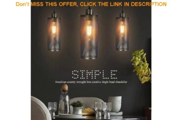 Best Italian style simple  iron LED Pendant Lamps Vintage Industrial Metal Hanging Lamp for Bedroom
