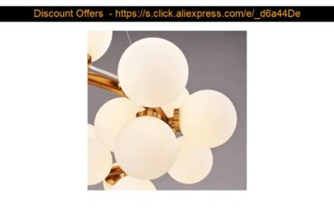 ⚡️ Modern Simple  Molecular Glass Ball Chandelier For Living Room Bedroom Restaurant Magic Bean Led