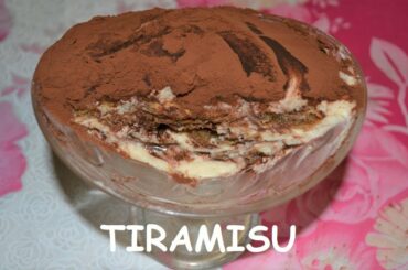 EASY TIRAMISU IN 10 MINUTES  - ITALIAN CAKE RECIPE NO RAW EGGS, NO ALCOHOL, COFFEE FLAVORED, NO BAKE