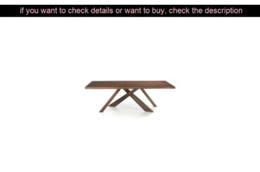 REVIEW Coffee dining table solid wood veneered in Walnut Italian design Dining table modern table
