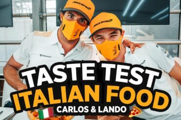 Carlos Sainz and Lando Norris Try Italian Food