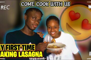 MY FIRST TIME COOKING LASAGNA (Italian Dish) WITH KoyoBaby | Gambia 🇬🇲 **must watch**