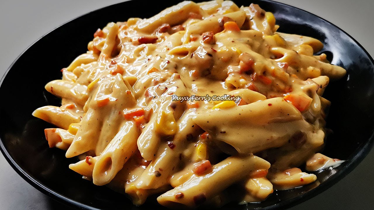 HOW TO MAKE PENNE PASTA IN CREAMY CHEESY WHITE SAUCE | PASTA IN WHITE