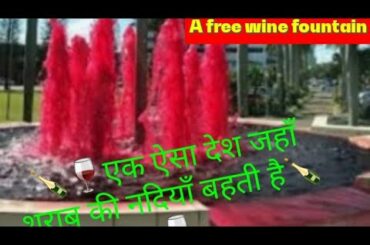 यहाँ शराब की नदियाँ बहती है/A FREE WINE FOUNTAIN IN THE COUNTRY🍾🍷