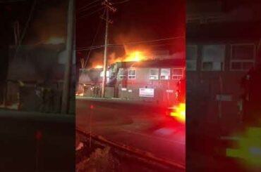 Massive blaze at Italian Kitchen. VC: Lloyd Congdon