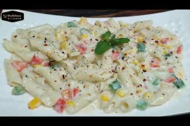 White Sauce Pasta | Delicious Italian Food | Cafe Style & Taste | At Home