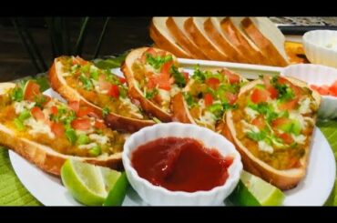 Pav Bhaji Bruschetta | Fusion cuisine | Fusion culinary | Indo-Italian cuisine|