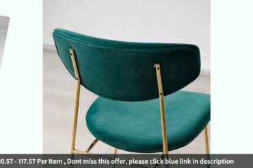 ✅Nordic light luxury dining chair simple wrought iron back leisure chai