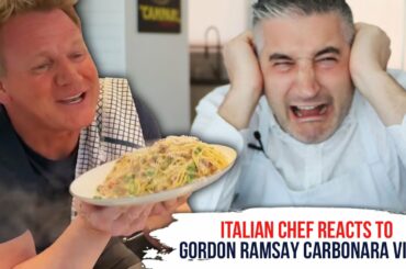 Italian Chef Reacts to GORDON RAMSAY Carbonara Video