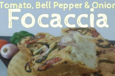Focaccia  |  How to Make Focaccia  |  Tomato Onion Focaccia  |  Easy Focaccia Recipe  | Masala Bread