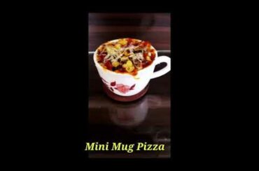 1 min Mini Mug Pizza/ Ritu's Mug Meals / Italian Cuisine/ Gluten Free Recipe/ No Maida/ No Yeast/