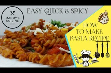Pasta recipe at home with veggie (Mushroom)|Quick & easy homemade Italian street food (Indian style)