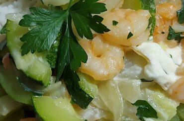 Efetobore Rosemary kitchen easy way to perpa zucchine with shrimp 🍤  italian, recipe,