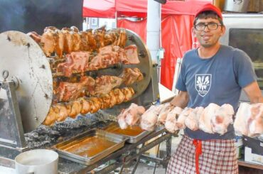 Italy Street Food Festival. Grilled Meat, Fried Fish, Pasta, Farinata and more Italian Food