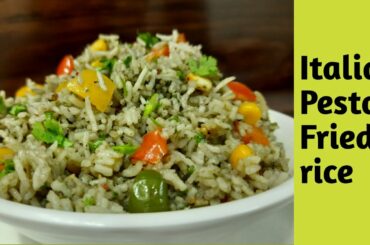 Jain Pesto Fried Rice Recipe | Italian Pesto Rice Recipe | Basil Pesto Rice Recipe | My Jain Recipe