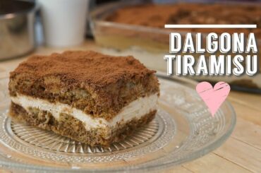 EASY DALGONA TIRAMISU RECIPE | Korean - Italian DESSERT | No-bake no egg No Mascarpone Alcohol-free