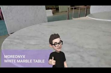 Italy White Marble ultra thin process into dinner table from MOREONYX, China