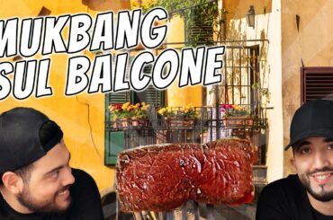 MUKBANG SUL BALCONE |  CARNE ARROSTITA | ITALIAN FOOD ASMR | VIDEO ASMR CIBO | MUKBANG ASMR ITALIAN