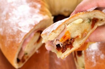 Italian Stuffed Bread Dough Recipe | Tortano Bread Ring