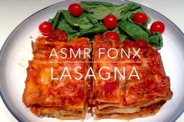 #12 ASMR | Food | Eating/Whispering Lasagna | Italian Food | Dinner