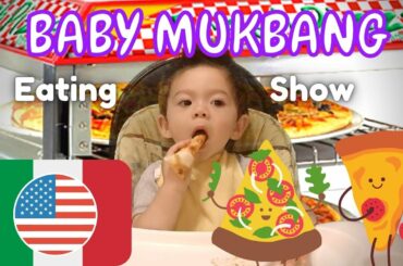 Baby Eats Pizza (Italian American) Food | Eating Show | Mukbang (아기 먹방) | Chibo 宝宝吃播 |