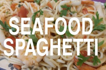 SEAFOOD SPAGHETTI | Italian Style |JANE'S FLAVOUR HOME CUISINE