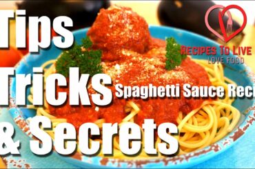 How to make Italian Tomato Spaghetti Sauce - Easy step by step recipe with tips, tricks & secrets.