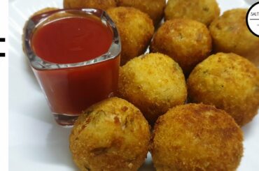 Cheesy rice balls (Italian Arancini) recipe by Salt N Pepper|Snack with leftover rice|چیزی رائس بالز