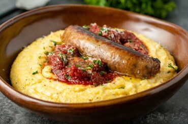 Parmesan Polenta with Italian Sausage Ragu