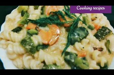 Italian pasta recipe/White sauce pasta recipe/pasta recipe