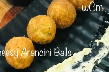 Cheesy Arancini Balls By Whatss Cooking !! Meeta ( Italian Dish)