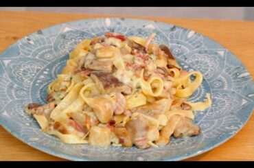 Creamy mushroom tagliatelle: an Italian dish to try right now!