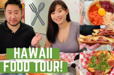 HAWAII FOOD TOUR!|| Auction Grade Seafood, Italian Pizza, Instagram Worthy Cheese Sandwich Mukbang