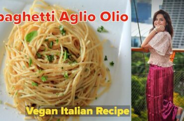 Aglio E Olio || Vegan Italian Pasta || Simple Pasta Recipe || One-Stop Vegetarian