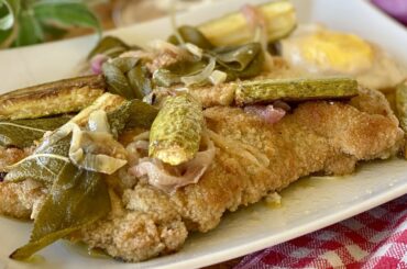 ITALIAN CARPIONE Recipe - Marinated Chicken, Veal, Zucchini, Eggs in Vinegar with Onions and Spices