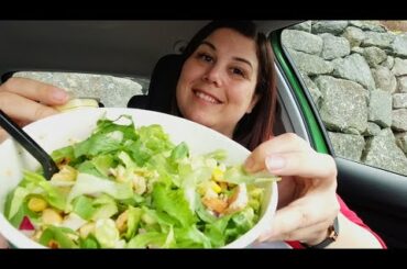 LUNCH SALAD MUKBANG • Chicken Salad & Focaccia