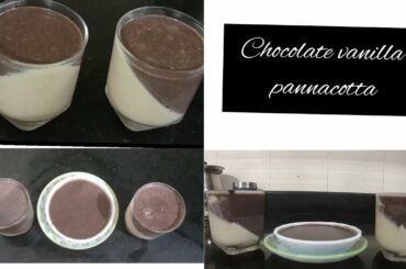 Chocolate and vanilla pannacotta recipe in malayalam/ Italian desert recipe