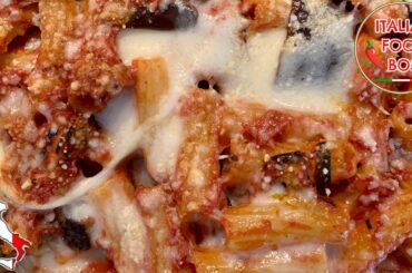 Baked pasta with eggplant recipe (Eggplant pasta in the oven) - simple Italian recipe