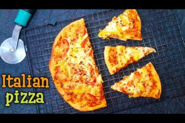 How to make perfect Pizza | Homemade Italian Veg pizza | Quick and easy Homemade Pizza recipe