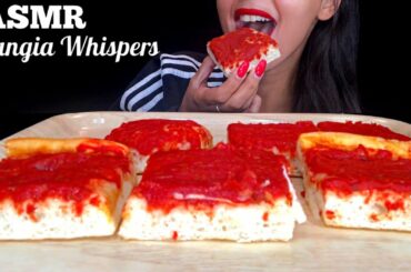 ASMR | EATING ITALIAN TOMATO PIZZA! (STICKY) | MUKBANG (WHIPSER) | MANGIA WHISPERS 먹방