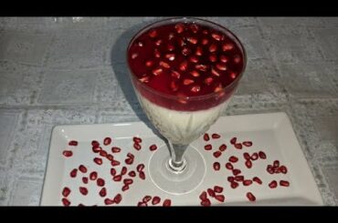 POMEGRANATE PANNA COTTA | ITALIAN DESSERT | Delicious&Easy Recipe by Kitchen Time with ZM