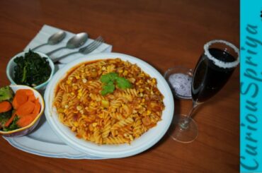Fusilli Arrabiata Recipe with Kale | Italian style | CuriouSpriya Samayal