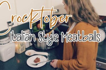 CROCKPOT MEATBALLS | ITALIAN STYLE MEATBALL RECIPE | CROCTOBER