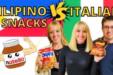 ITALIANS TRY FILIPINO FOOD | SNACKS edition | Foreigner reacts to Filipino vs Italian [ITA/ENG SUB]
