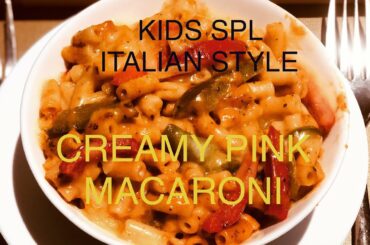 Pink macaroni / Pink macaroni pasta - Kids spl /Italian style - pink sauce macaroni pasta recipe 🍝